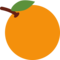 Tangerine emoji on Twitter
